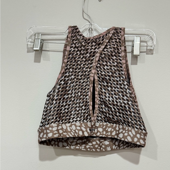 Peloton x WITH Riverstone High Neck Bra with Cross Mesh Back Medium - Picture 2 of 4